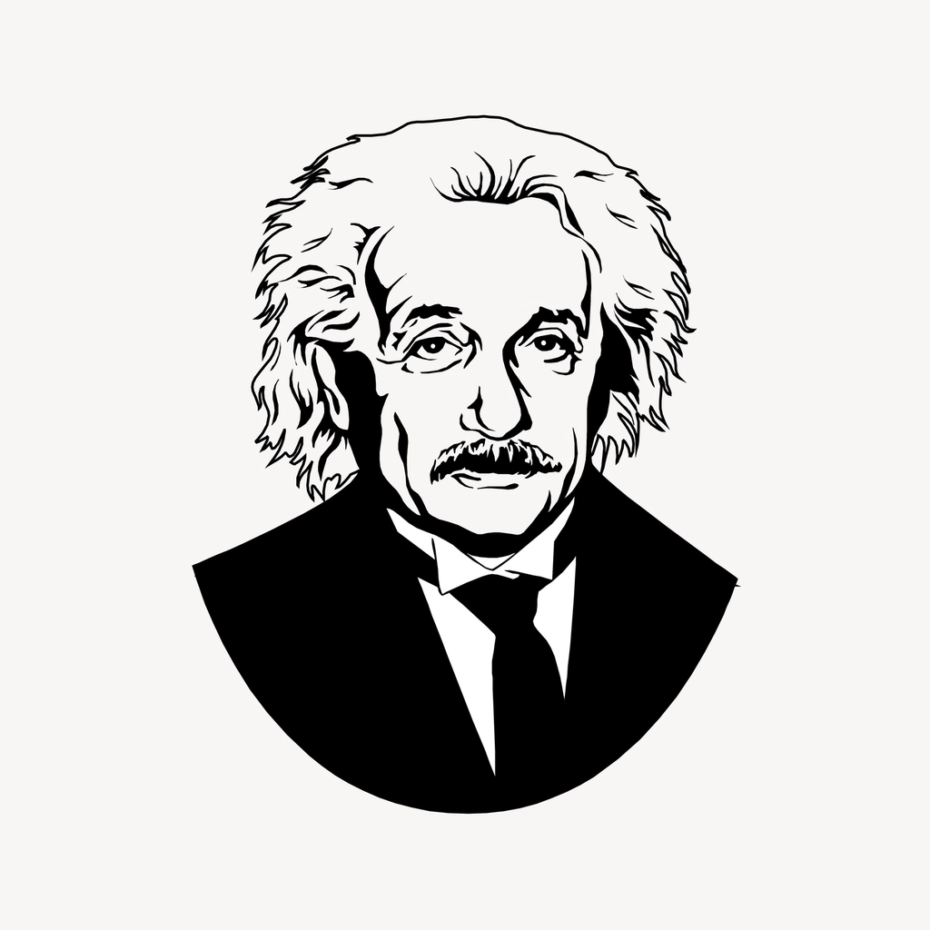 Albert Einstein portrait illustration