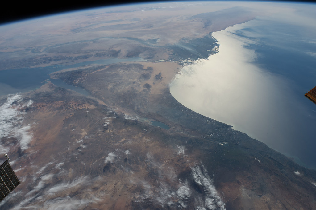 The Egyptian Delta, the Nile River and the Mediterranean Sea