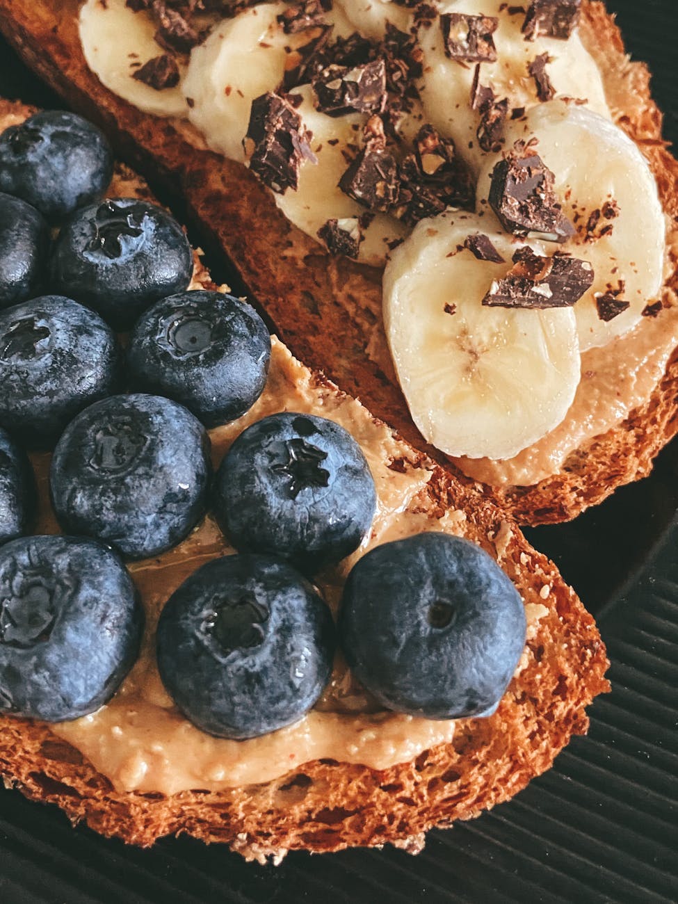 toasts topped with fruits